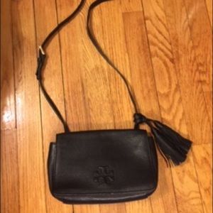 Tory Burch Thea Leather Mini Bag, Black